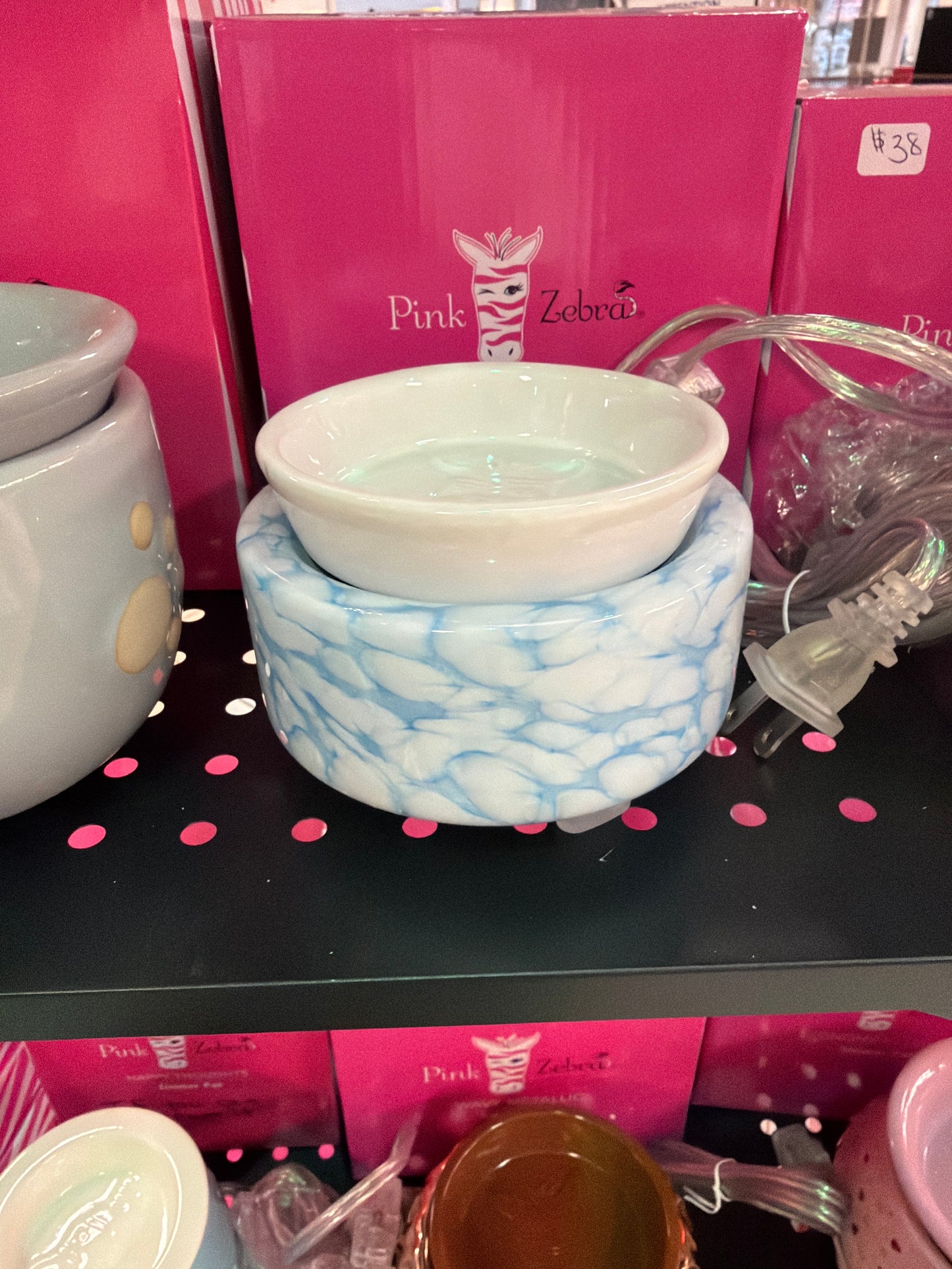 Blue Artglass LED Simmer Pot