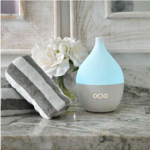 White Crackle Ultrasonic Aroma Diffuser