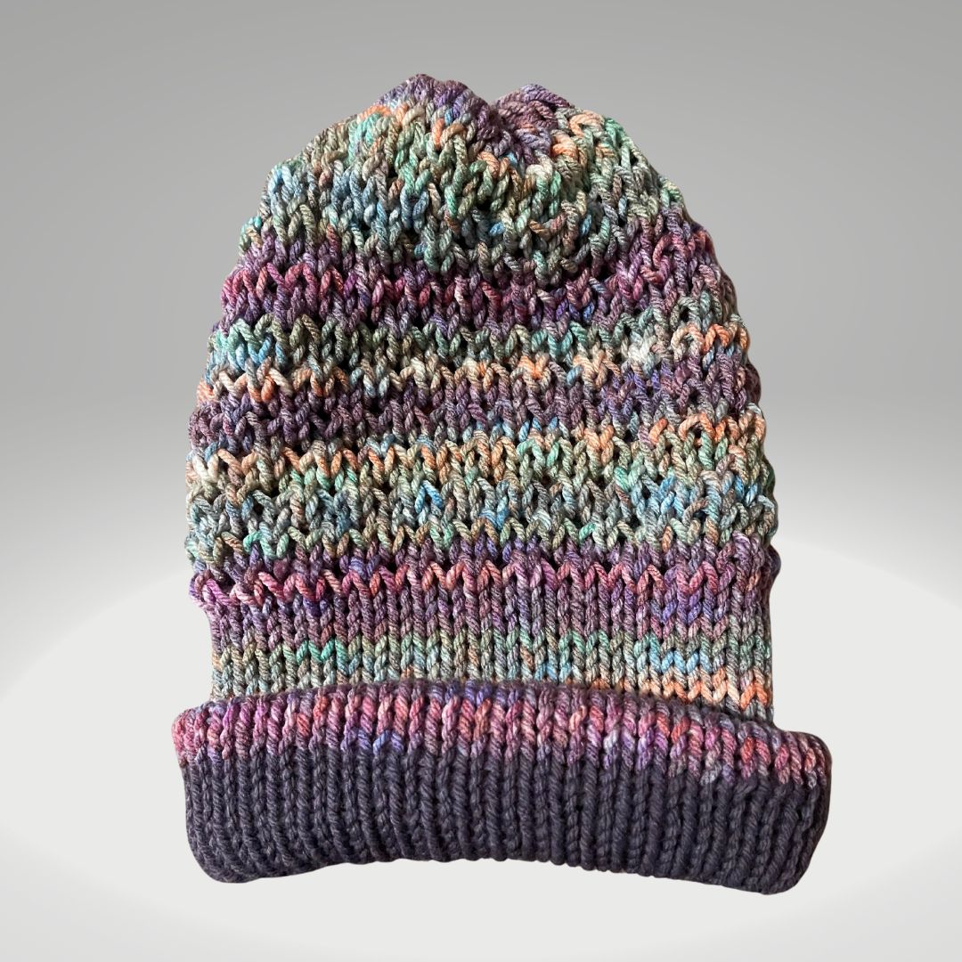 Sunset and Thistle Waffle Beanie