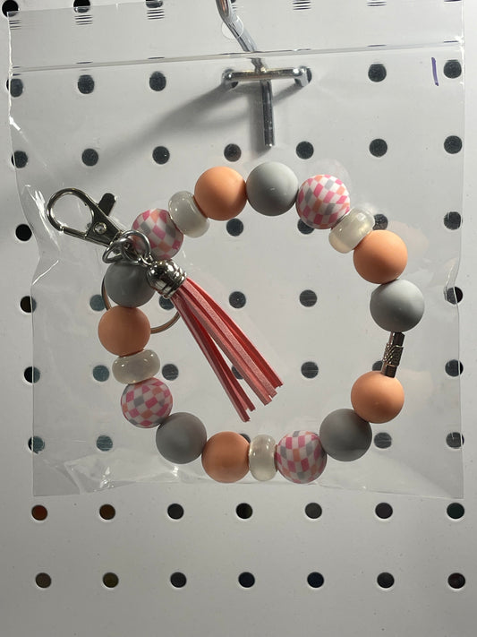 Keychain with Large Lobster Clasp - 10 in. Round - Assorted