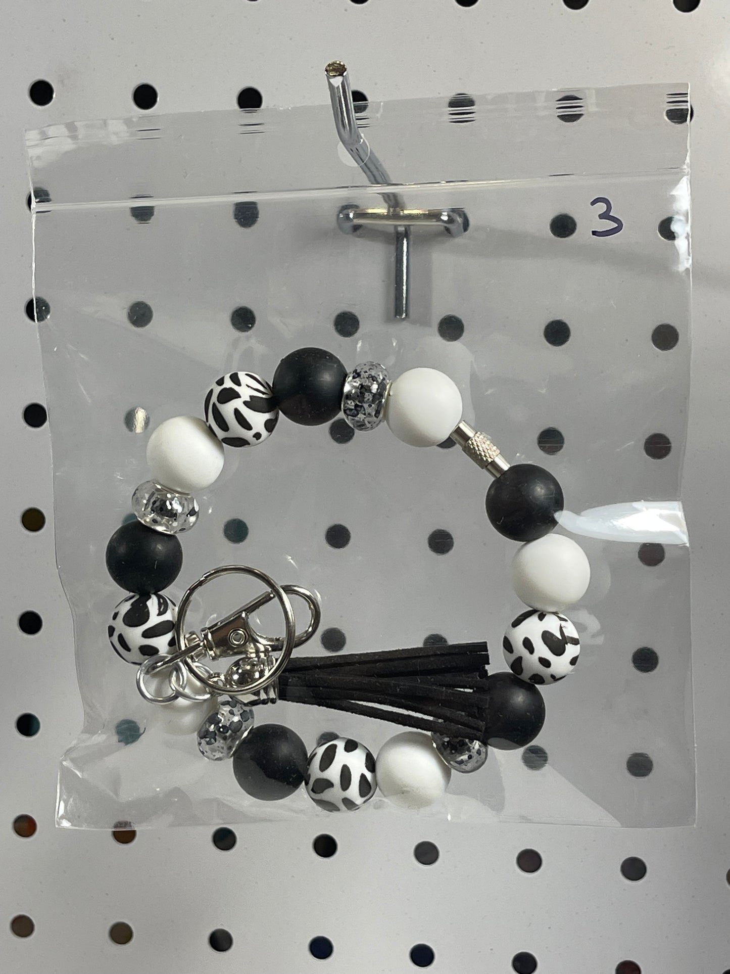 Keychain with Large Lobster Clasp - 10 in. Round - Assorted