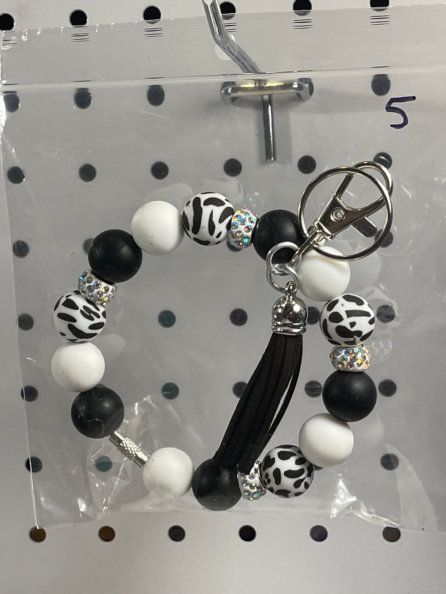 Keychain with Large Lobster Clasp - 10 in. Round - Assorted