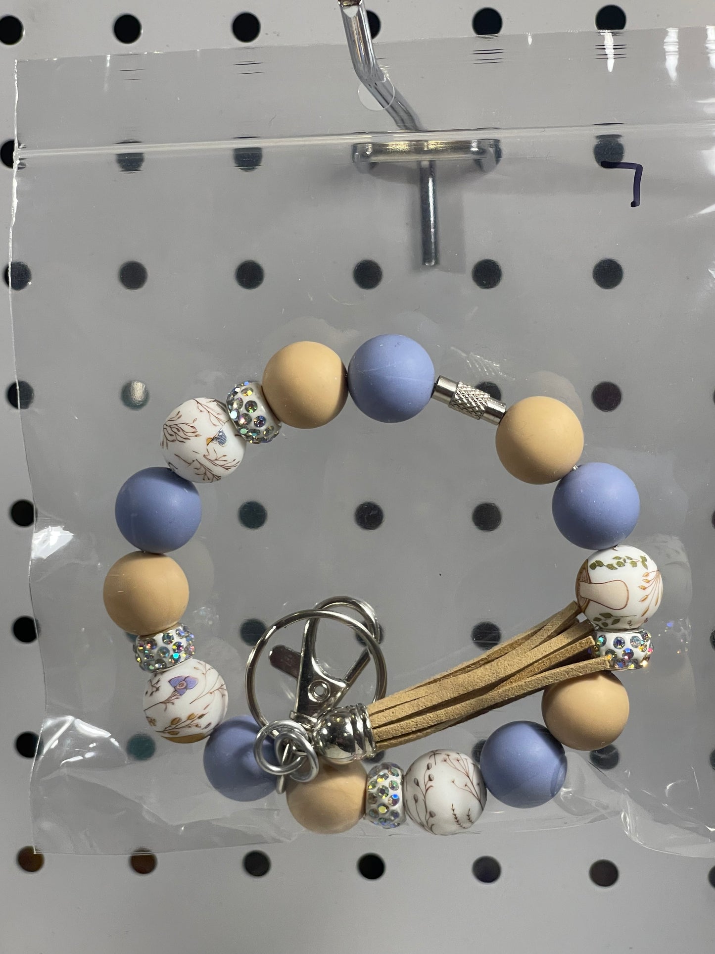 Keychain with Large Lobster Clasp - 10 in. Round - Assorted