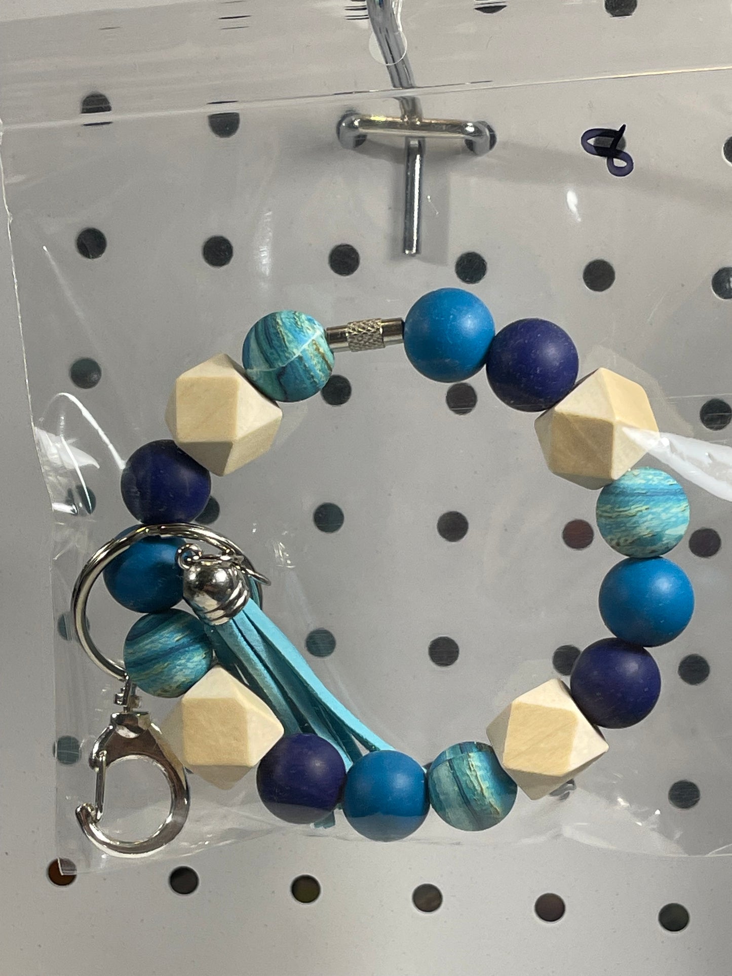 Keychain with Large Lobster Clasp - 10 in. Round - Assorted