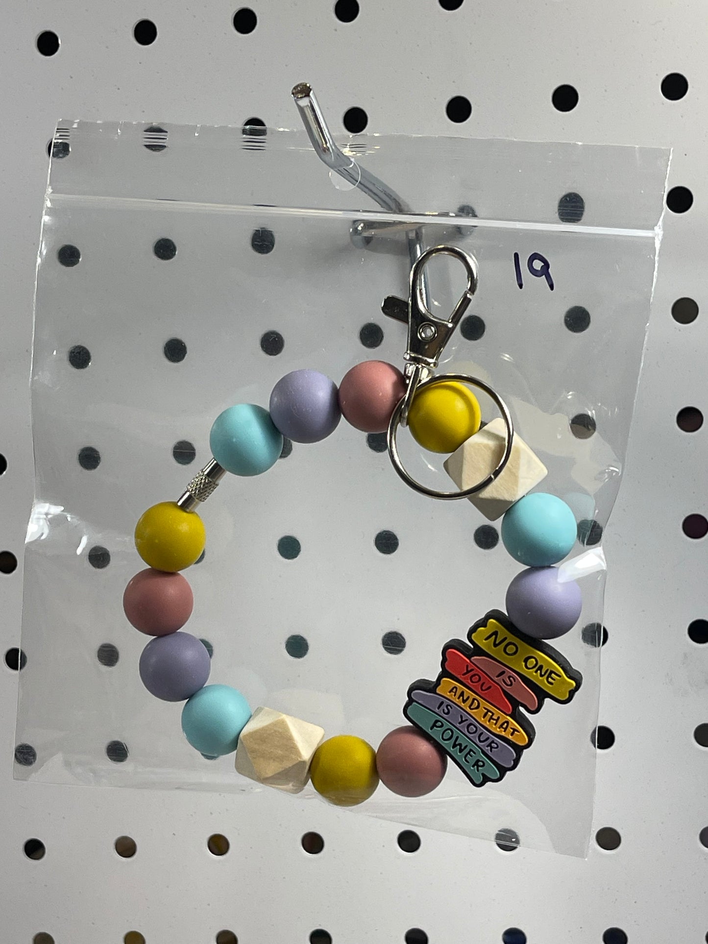 Keychain with Large Lobster Clasp - 10 in. Round - Assorted
