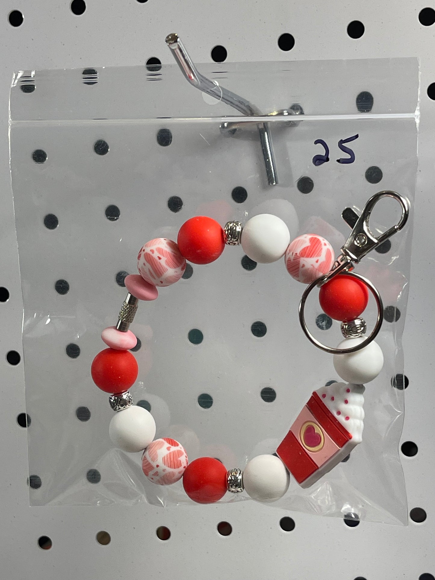 Keychain with Large Lobster Clasp - 10 in. Round - Assorted