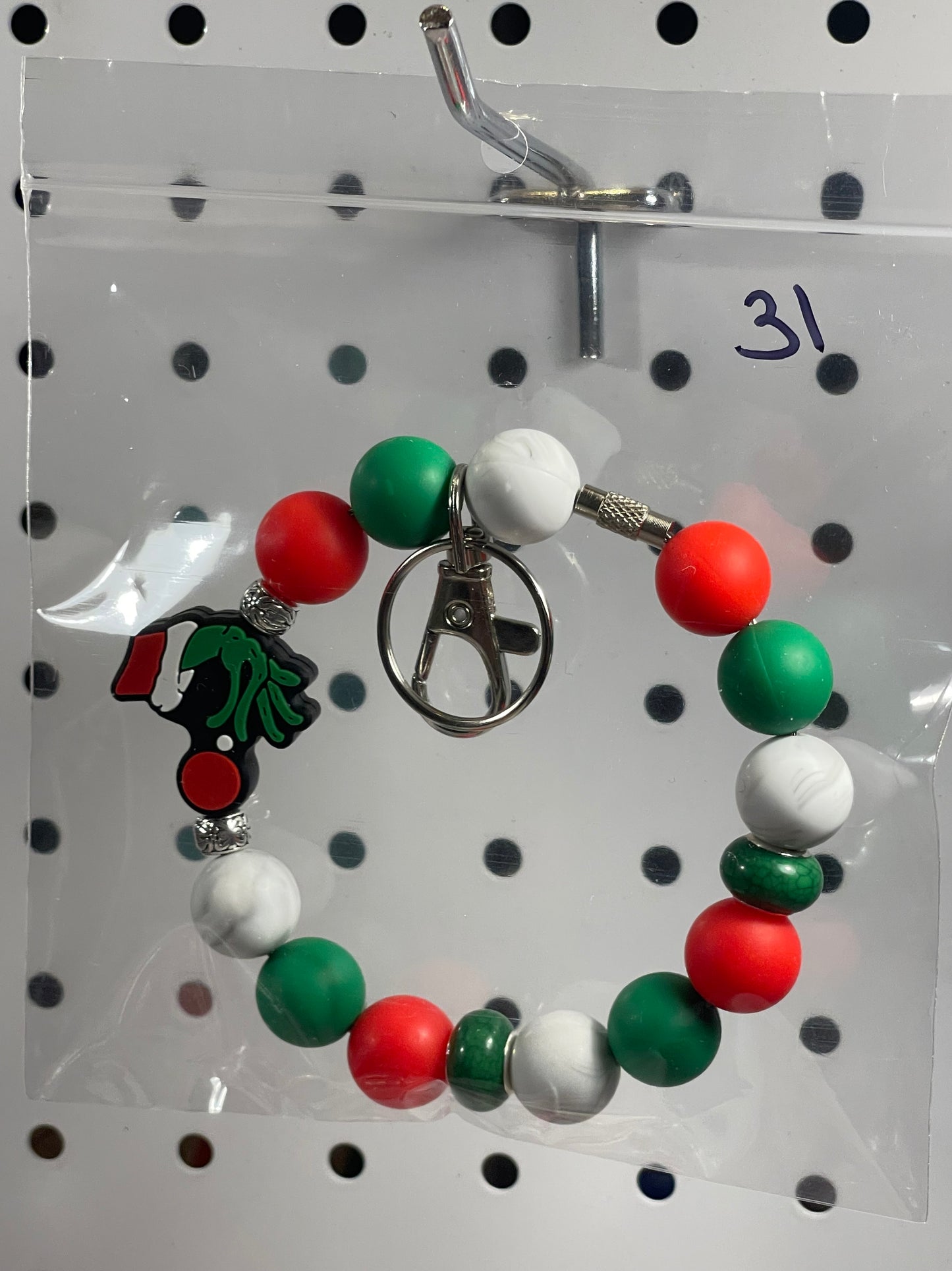 Keychain with Large Lobster Clasp - 10 in. Round - Assorted