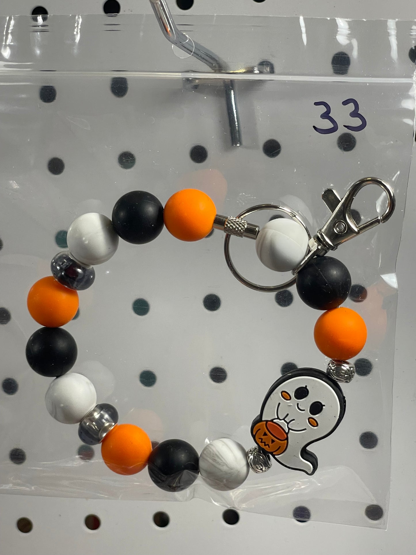 Keychain with Large Lobster Clasp - 10 in. Round - Assorted