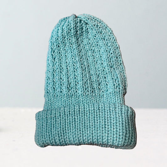 Turquoise Diamond Daisy Beanie