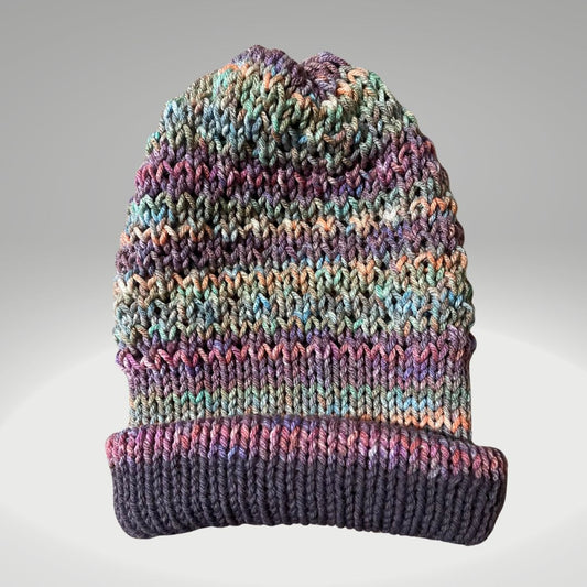 Sunset and Thistle Waffle Beanie